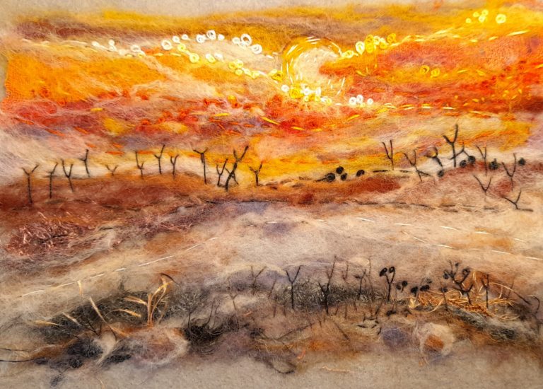 Sunset Needle felt art kit